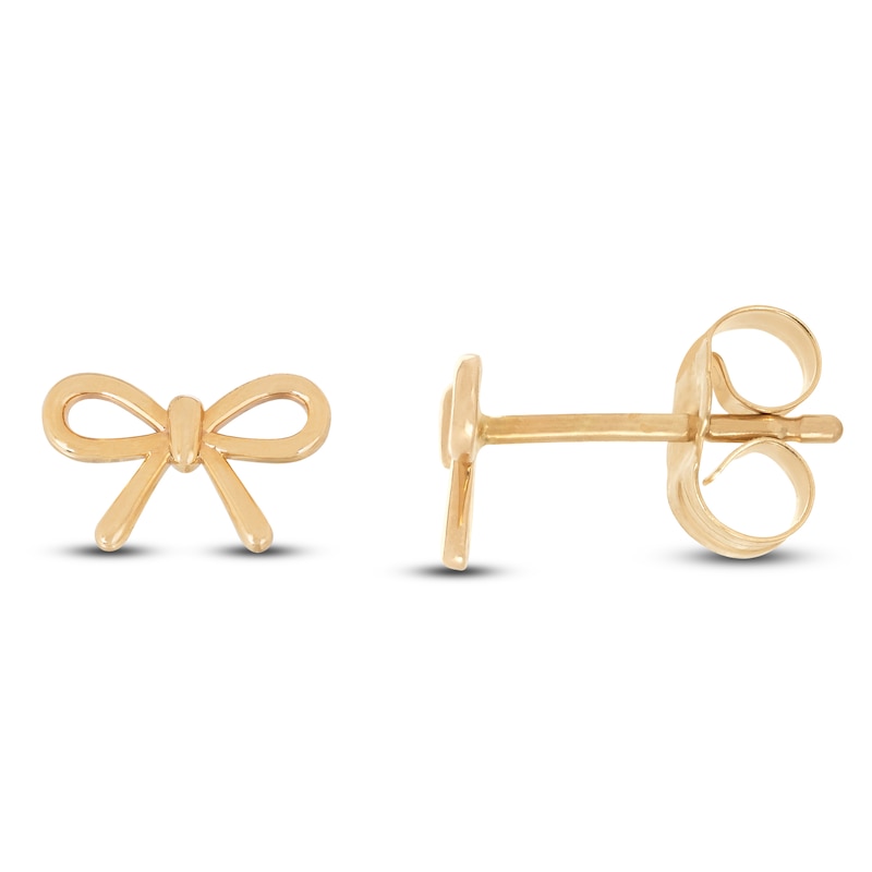 Main Image 3 of Children's Bow Stud Earrings 10K Yellow Gold