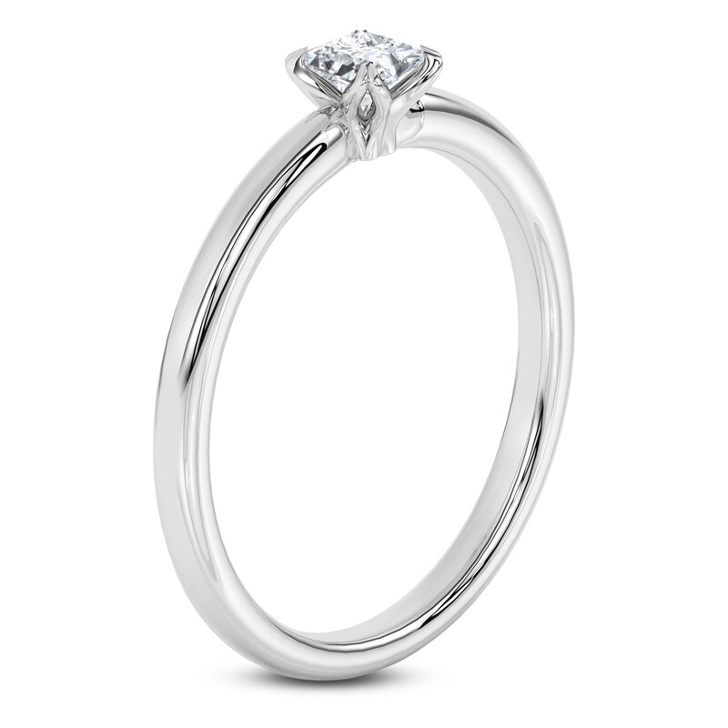 Main Image 2 of Certified Princess-Cut Diamond Solitaire Engagement Ring 1/4 ct tw Platinum (VS2/F)