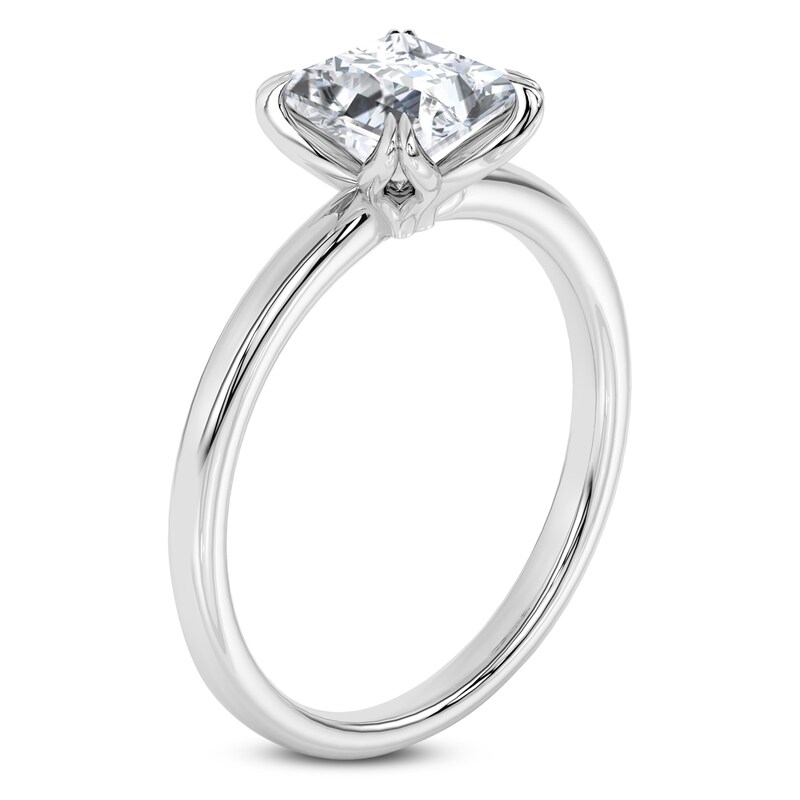 Main Image 2 of Certified Princess-Cut Diamond Solitaire Engagement Ring 1-1/2 ct tw 14K White Gold (I1/I)
