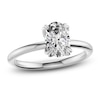 Thumbnail Image 1 of Certified Oval-Cut Diamond Solitaire Engagement Ring 1-1/2 ct tw 18K White Gold (SI2/G)