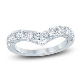 Lab-Grown Diamond Contour Anniversary Ring 1-1/2 ct tw 14K White Gold