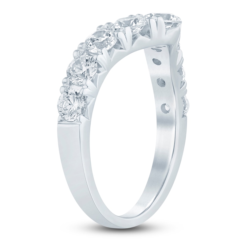 Main Image 2 of Lab-Grown Diamond Contour Anniversary Ring 1-1/2 ct tw 14K White Gold
