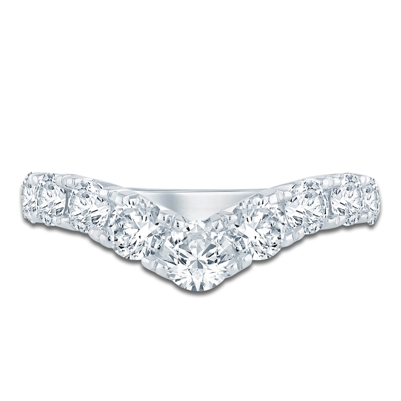 Main Image 3 of Lab-Grown Diamond Contour Anniversary Ring 1-1/2 ct tw 14K White Gold