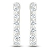 Thumbnail Image 1 of Diamond Hoop Earrings 1/2 ct tw 10K White Gold