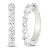 Thumbnail Image 2 of Diamond Hoop Earrings 1/2 ct tw 10K White Gold