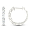 Thumbnail Image 3 of Diamond Hoop Earrings 1/2 ct tw 10K White Gold