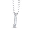 Thumbnail Image 2 of Shy Creation Diamond Letter J Pavé Necklace 1/20 ct tw 14K White Gold 18" SC55028331-J