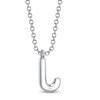 Thumbnail Image 3 of Shy Creation Diamond Letter J Pavé Necklace 1/20 ct tw 14K White Gold 18" SC55028331-J