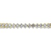 Thumbnail Image 2 of Emerald-Cut Lab-Grown Diamond Tennis Bracelet 5 ct tw 14K Yellow Gold 7"