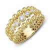 Thumbnail Image 2 of Shy Creation Diamond Three-Row Beaded Ring 1/4 ct tw 14K Yellow Gold SC55028830