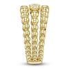 Thumbnail Image 3 of Shy Creation Diamond Three-Row Beaded Ring 1/4 ct tw 14K Yellow Gold SC55028830