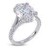 Thumbnail Image 2 of Oval-Cut Lab-Grown Diamond Engagement Ring 6-1/2 ct tw 14K White Gold