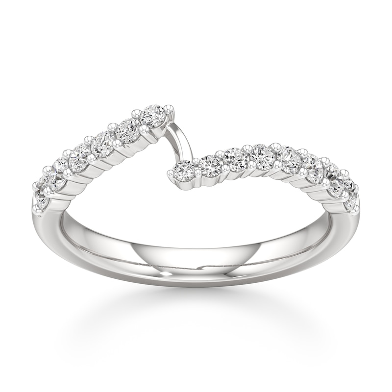 Main Image 1 of J'Lure Lab-Grown Diamond Contour Wedding Band 3/8 ct tw 18K White Gold
