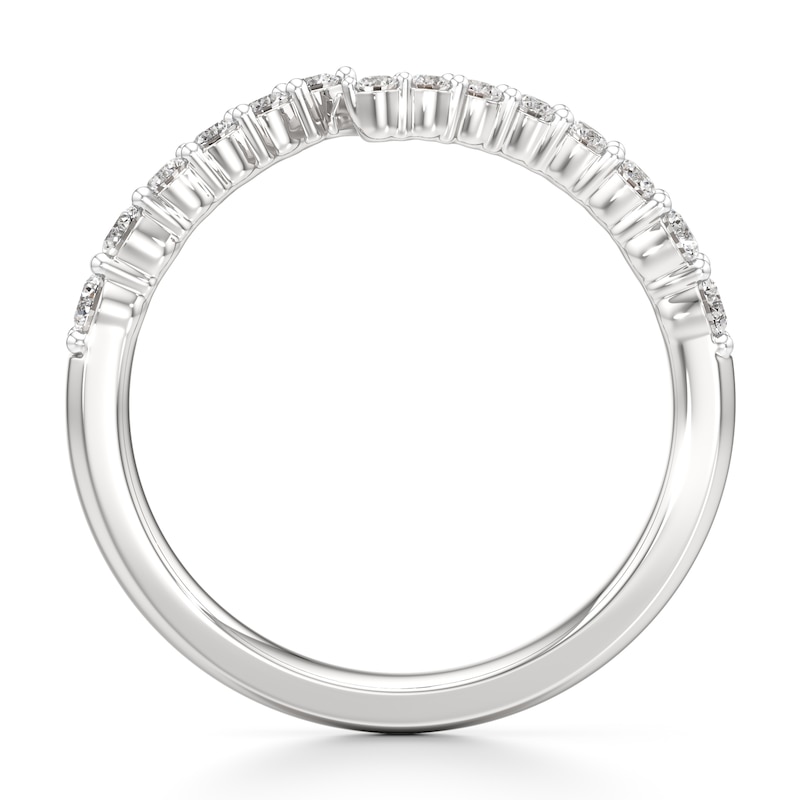 Main Image 2 of J'Lure Lab-Grown Diamond Contour Wedding Band 3/8 ct tw 18K White Gold
