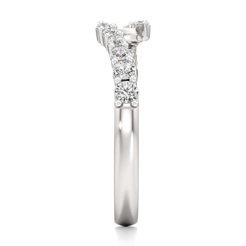 Main Image 3 of J'Lure Lab-Grown Diamond Contour Wedding Band 3/8 ct tw 18K White Gold