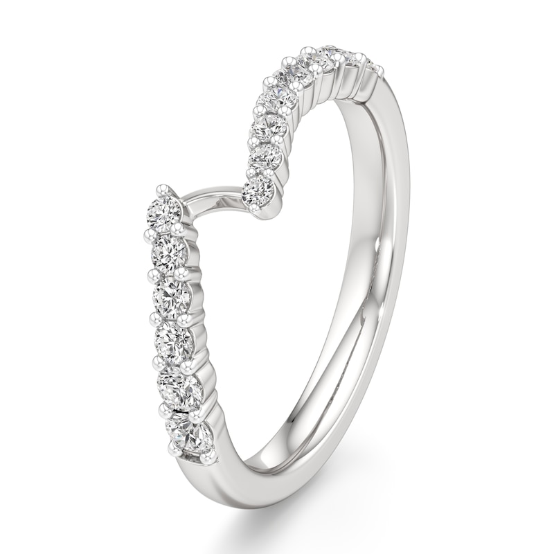 Main Image 4 of J'Lure Lab-Grown Diamond Contour Wedding Band 3/8 ct tw 18K White Gold