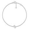 Thumbnail Image 1 of Diamond Initial S Bracelet 1/15 ct tw 10K White Gold 7.5"