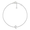 Thumbnail Image 1 of Diamond Initial P Bracelet 1/15 ct tw 10K White Gold 7.5"