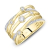 Thumbnail Image 2 of Shy Creation Diamond Multi-Row Scatter Ring 1/3 ct tw 14K Yellow Gold