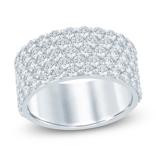 Lab-Grown Diamond Multi-Row Anniversary Ring 2 ct tw 14K White Gold