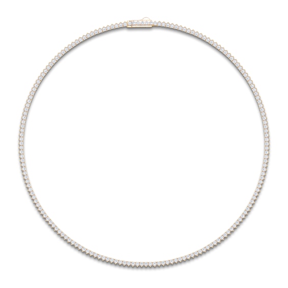 Jared Signature Lab-Grown Diamond Tennis Necklace 7 ct tw 14K Yellow Gold 17"