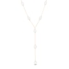 Thumbnail Image 1 of Baroque Cultured Pearl Station Y-Drop Necklace 14K Yellow Gold 18"