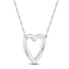 Thumbnail Image 4 of Diamond Heart Necklace 1/10 ct tw Round-cut 10K White Gold