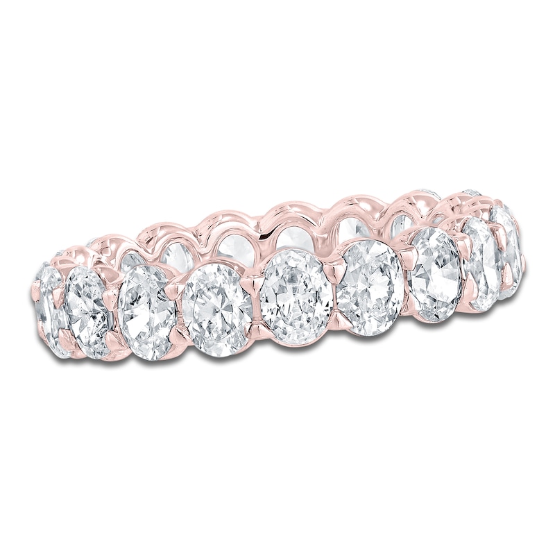 Main Image 1 of Certified Oval-Cut Diamond Eternity Band 3 to 4 ct tw 14K Rose Gold
