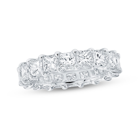Princess-Cut Lab-Grown Diamond Eternity Band 4-7/8 to 6-1/3 ct tw 14K White Gold