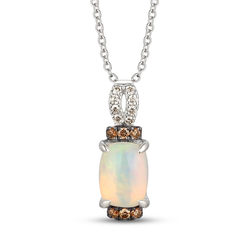 Main Image 1 of Le Vian Natural Opal Necklace 1/6 ct tw Diamonds 14K Vanilla Gold