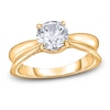 Thumbnail Image 1 of Diamond Solitaire Concave Engagement Ring 1/2 ct tw Round 14K Yellow Gold (I2/I)