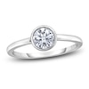 Thumbnail Image 1 of Diamond Solitaire Engagement Ring 1 ct tw Bezel-Set Round 14K White Gold (I2/I)