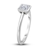 Thumbnail Image 2 of Diamond Solitaire Engagement Ring 1/2 ct tw Bezel-Set Princess 14K White Gold (I2/I)