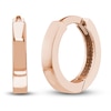 Thumbnail Image 1 of Polished Square Huggie Earrings 14K Rose Gold 10mm