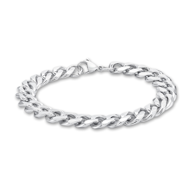 Main Image 2 of Men's Solid Curb Chain Necklace/Bracelet Set Stainless Steel 22mm