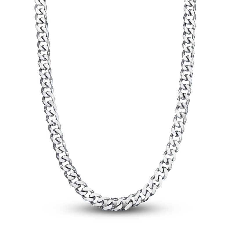 Main Image 3 of Men's Solid Curb Chain Necklace/Bracelet Set Stainless Steel 22mm