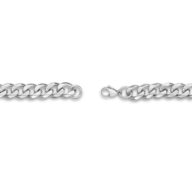 Main Image 4 of Men's Solid Curb Chain Necklace/Bracelet Set Stainless Steel 22mm