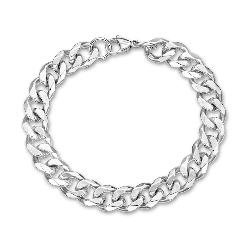 Main Image 6 of Men's Solid Curb Chain Necklace/Bracelet Set Stainless Steel 22mm