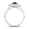Thumbnail Image 2 of Natural Amethyst Engagement Ring 1/3 ct tw Diamonds 14K White Gold