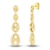 Thumbnail Image 1 of Puffy Mariner Chain Drop Earrings 14K Yellow Gold