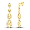 Thumbnail Image 0 of Puffy Mariner Chain Drop Earrings 14K Yellow Gold