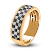 Thumbnail Image 2 of Men's Black Diamond Anniversary Ring 1/4 ct tw Round 14K Two-Tone