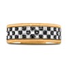 Thumbnail Image 3 of Men's Black Diamond Anniversary Ring 1/4 ct tw Round 14K Two-Tone