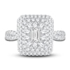 Thumbnail Image 3 of Diamond Triple Halo Engagement Ring 1-1/2 ct tw Round 14K White Gold