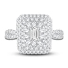 Thumbnail Image 2 of Diamond Triple Halo Engagement Ring 1-1/2 ct tw Round 14K White Gold