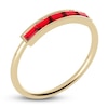 Thumbnail Image 2 of Juliette Maison Natural Ruby Baguette Bar Ring 10K Yellow Gold