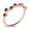 Thumbnail Image 2 of Juliette Maison Natural Garnet & Natural Blue Sapphire Ring 10K Rose Gold