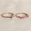 Thumbnail Image 4 of Juliette Maison Natural Garnet & Natural Blue Sapphire Ring 10K Rose Gold