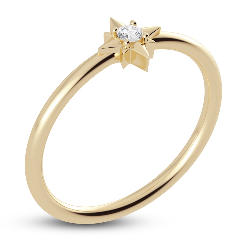 Main Image 2 of Juliette Maison Natural White Sapphire Ring 10K Yellow Gold