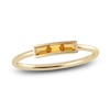 Thumbnail Image 1 of Juliette Maison Natural Citrine Baguette Bar Ring 10K Yellow Gold